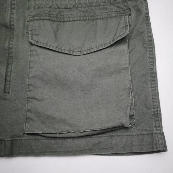 Old Navy Men's Size Large Olive Zipper & Snap Closure Jacket w/ Packable Hood - Picture 10 of 14